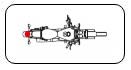 Installation der Atto RB Leuchte in zentraler Position.