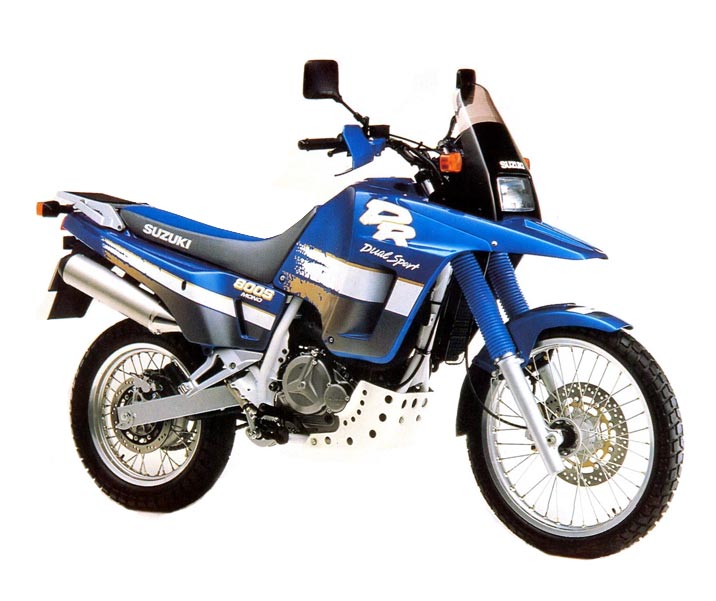 Blue Suzuki DR 800 BIG.