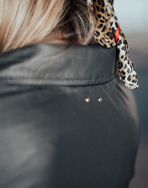 Back detail, Gemma Eudoxie jacket collar.