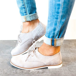 Fairymiss Comfort Low Heel Oxford Shoes Lace Up Daily Loafers