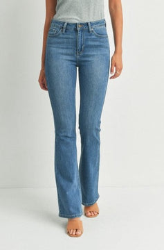 Medium Denim Skinny Flare Jeans