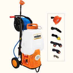 Petratools HD5000 Battery Sprayer With Reel Cart