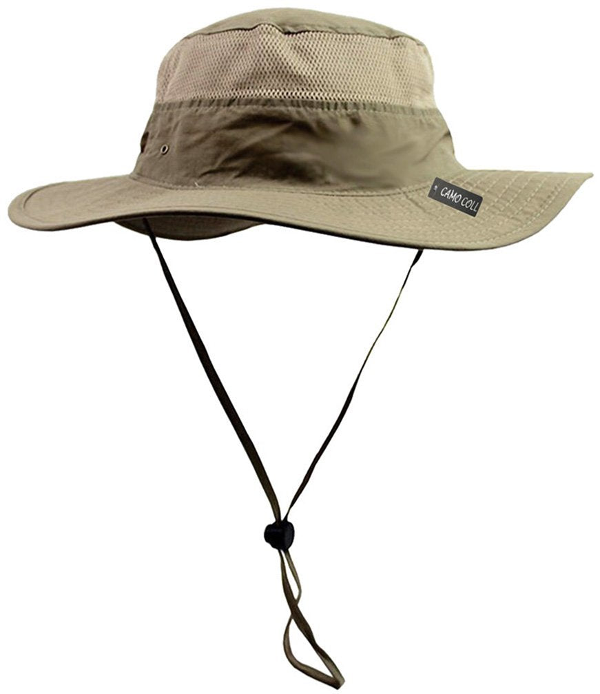 Camo Coll Outdoor UPF 50+ Boonie Hat Summer Sun Caps (One Size, Dark K ...