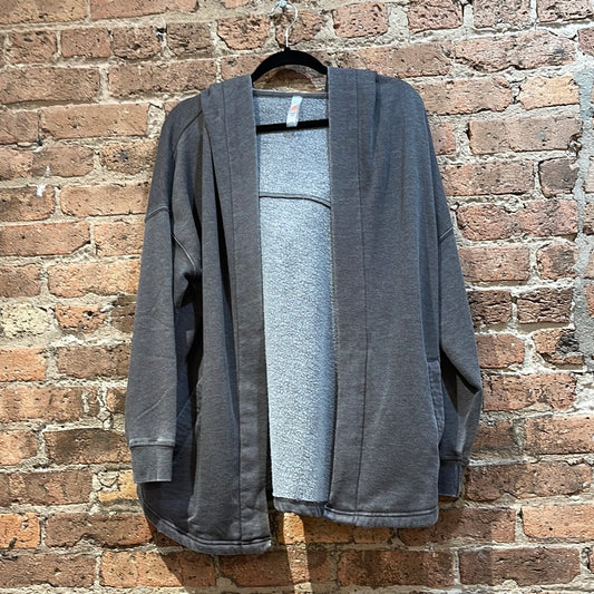 Mono B, Lounge Open-Front Terry Cardigan