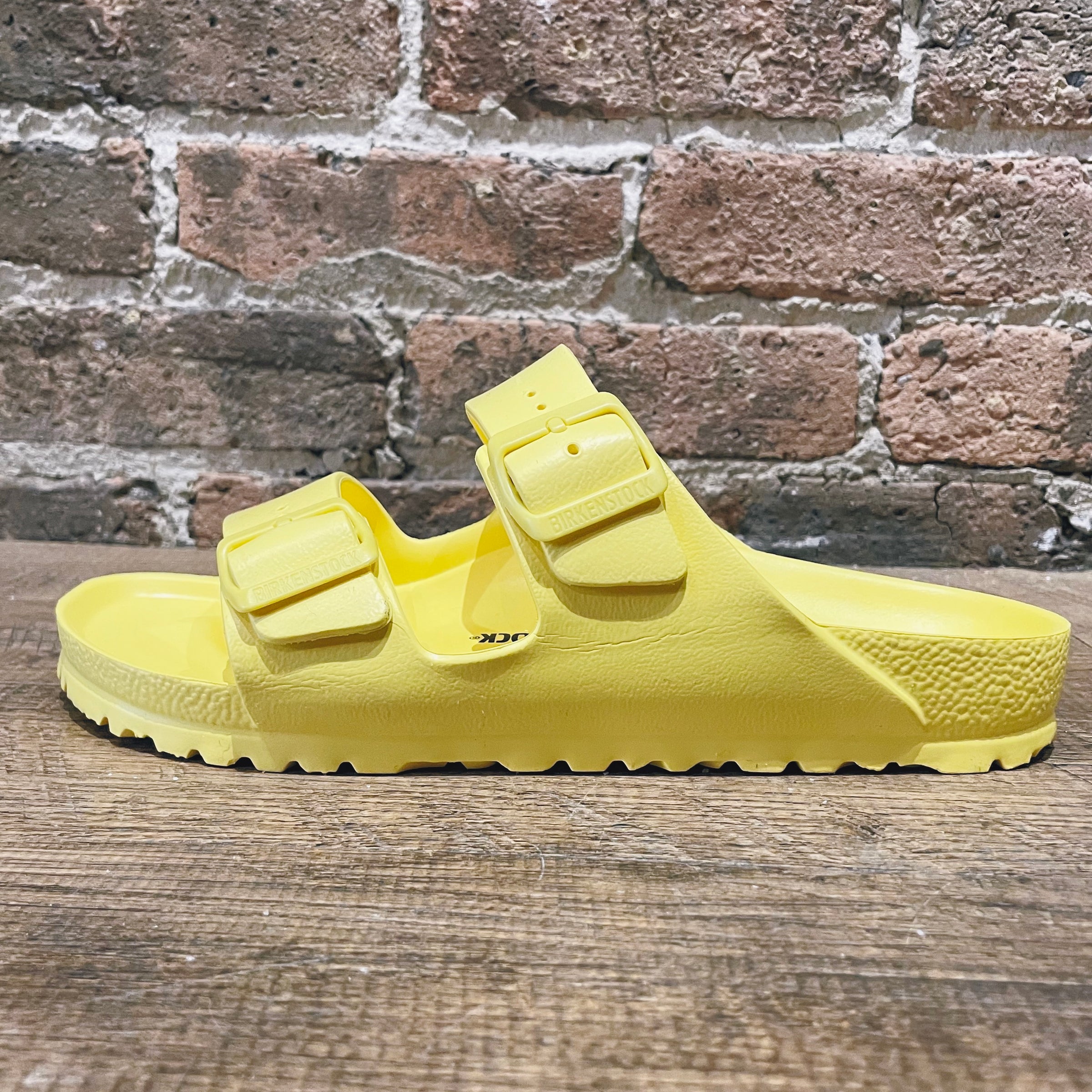 yellow foam birkenstocks