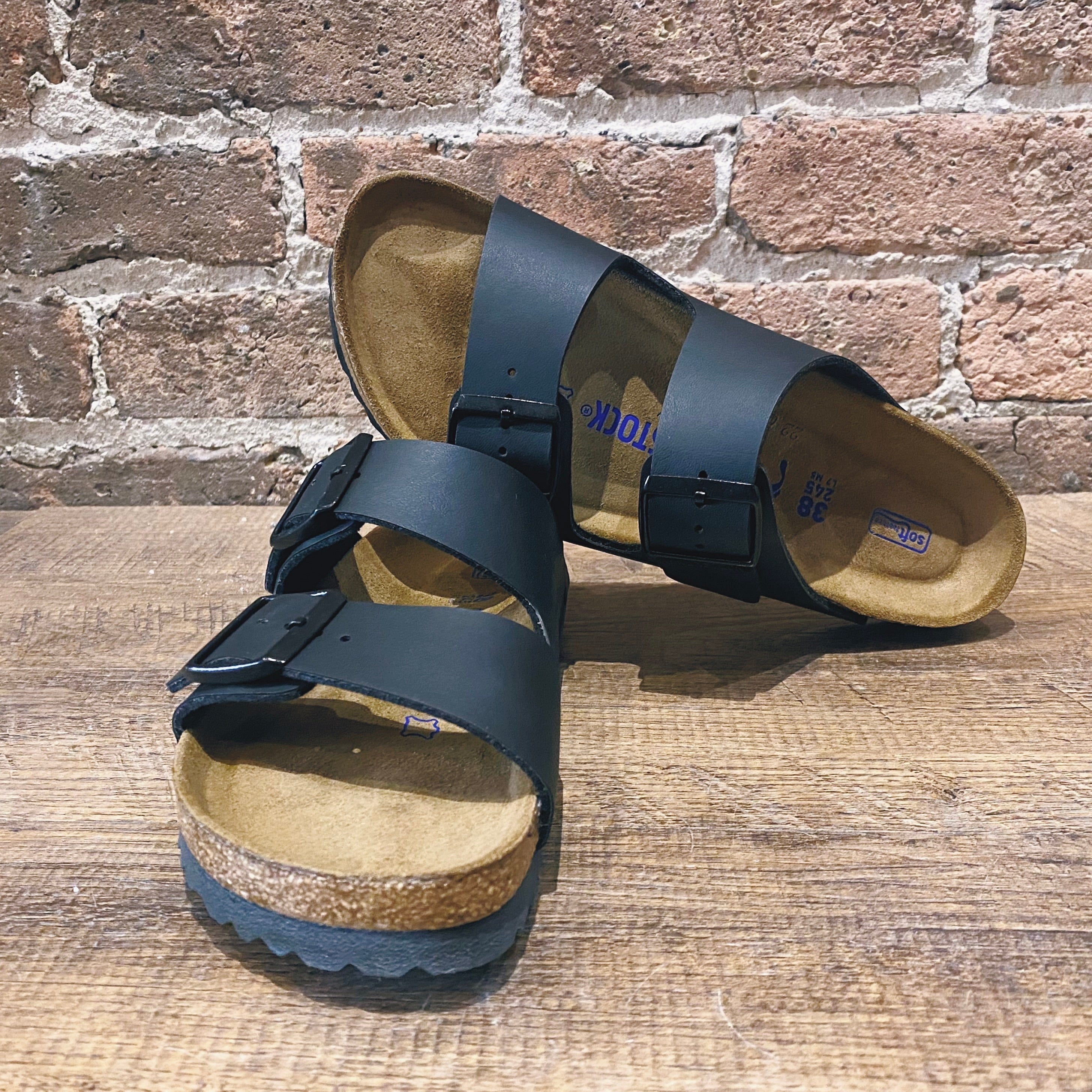 Birkenstock Arizona Birko-Flor Black-Narrow Width – shoostore