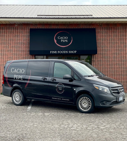 Cacio pepe meals delivery vehicle Mercedes Metris