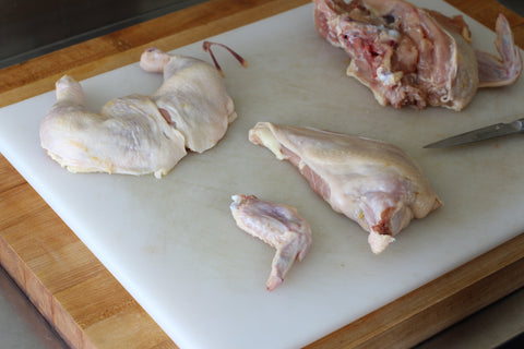 chicken wing removed from the breast