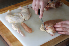 how to trim and cut fat off raw chicken breast