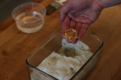 taking egg yolk out of salt cure