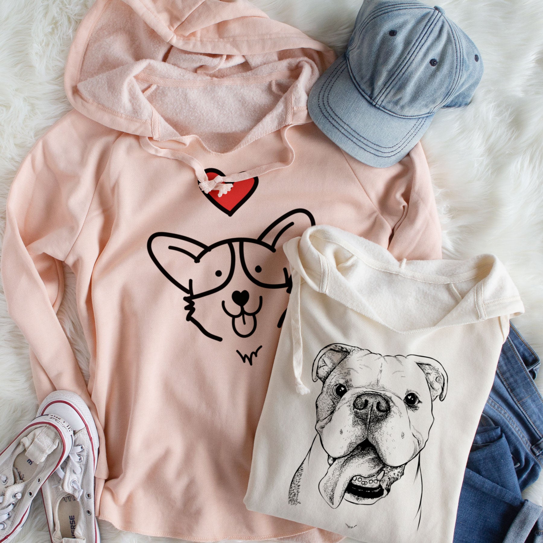 Hoodies with dog drawings