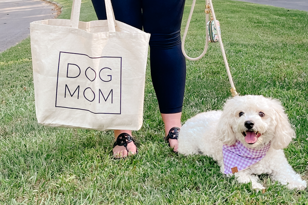 Dog mom tote bag