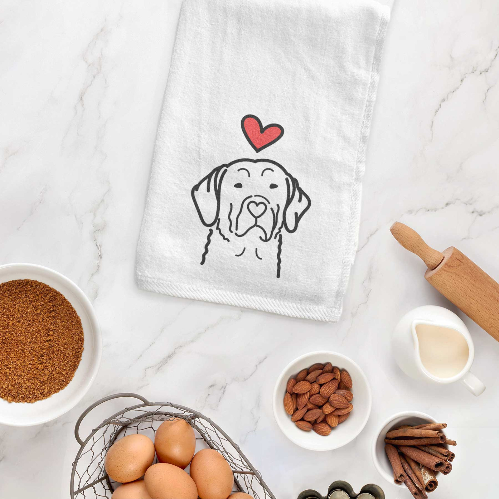 Love Always Dog Hand Towel