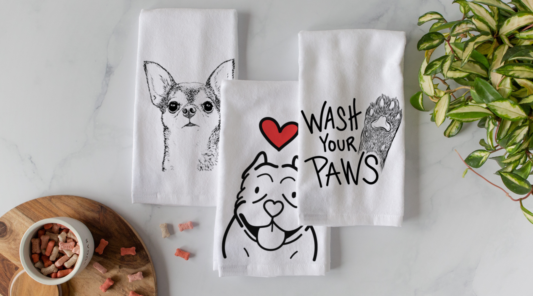 Dog hand towels