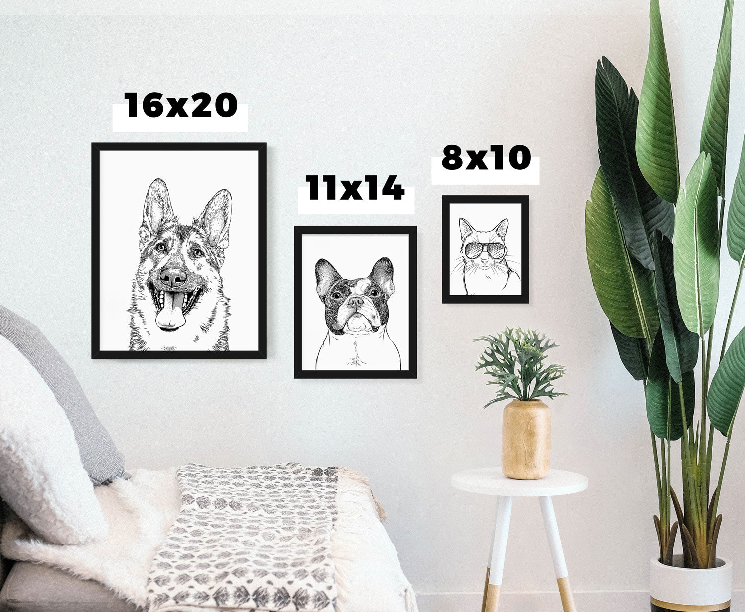 Framed Art Print Size Comparison