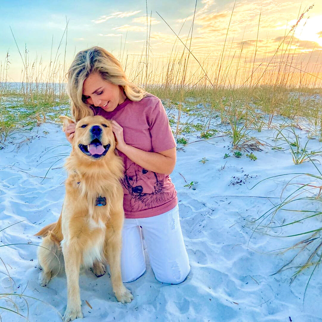 Golden Retriever on a beach