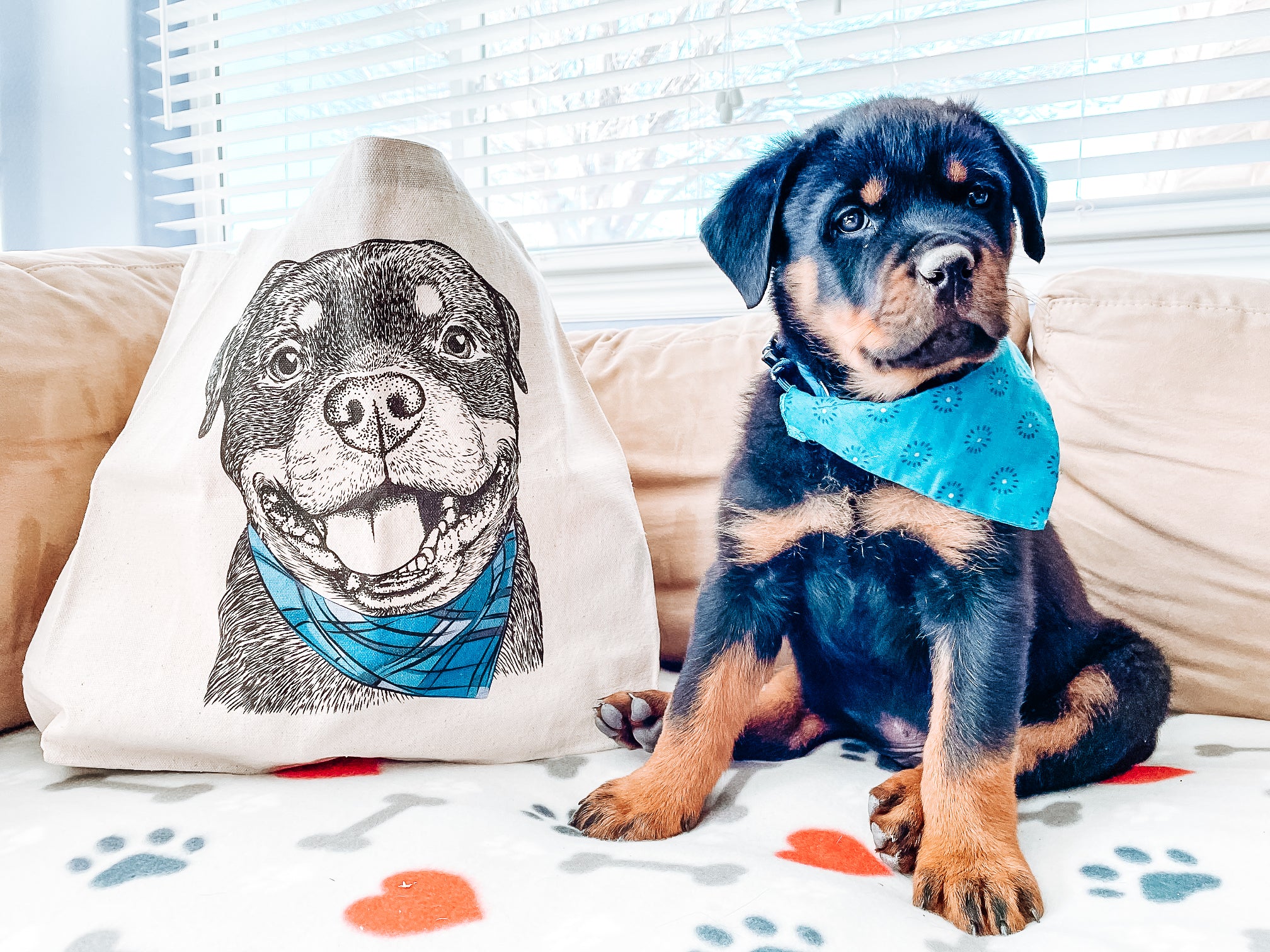 Rottweiler tote bag