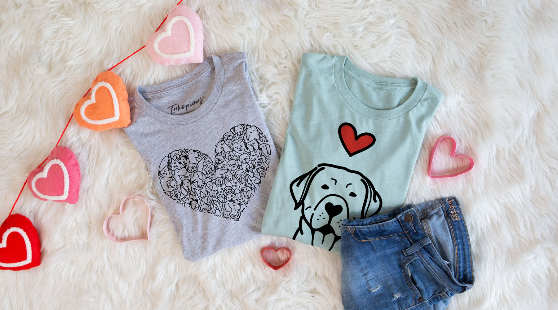 Valentine's Day dog shirts