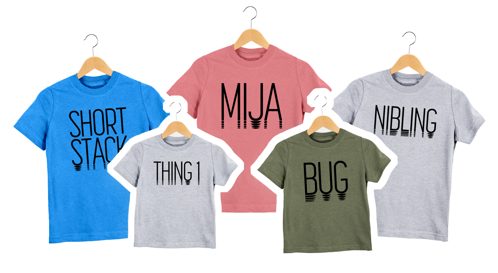 Custom Text Shirt for a Matching Family Set