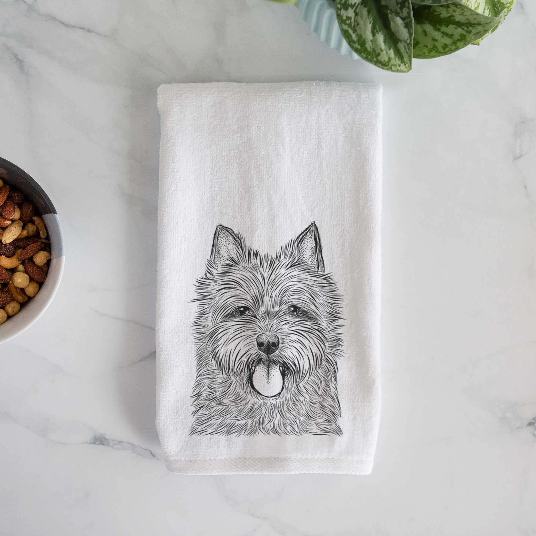 Alfie the Norwich Terrier Hand Towel - Inkopious