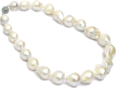 Collar Perlas Baroque con Broche Plata. 925 Cristales