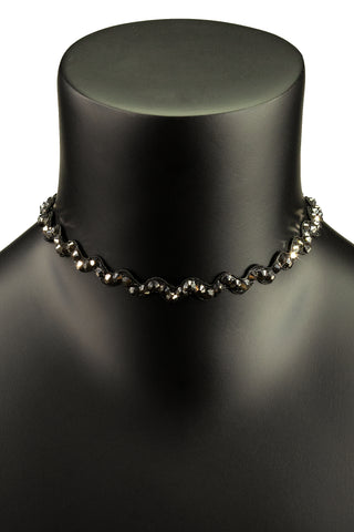 Crystal Zigzag Choker Necklace | SM Dance Fashion