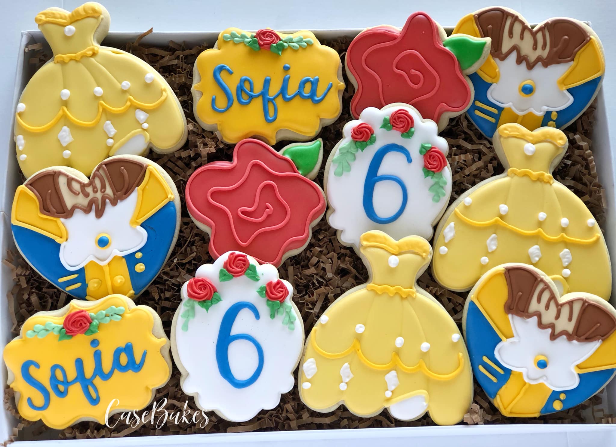 Beauty & Beast Inspired Birthday - 1 Dozen – casebakes cookies