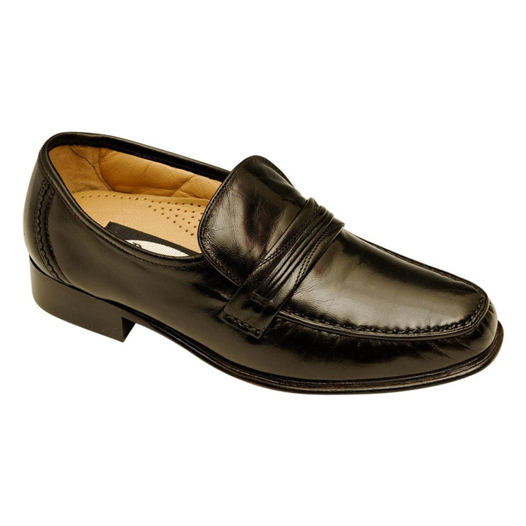 mens leather slip on moccasins