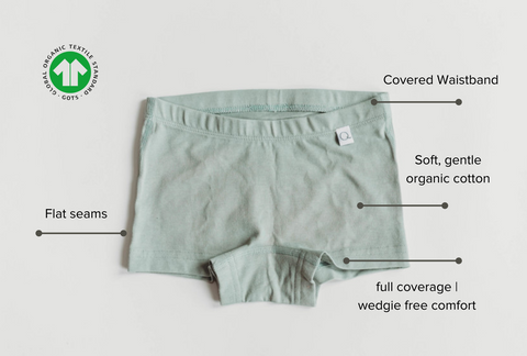 Soft Seamless Organic Cotton Children Underpants Panties Baby