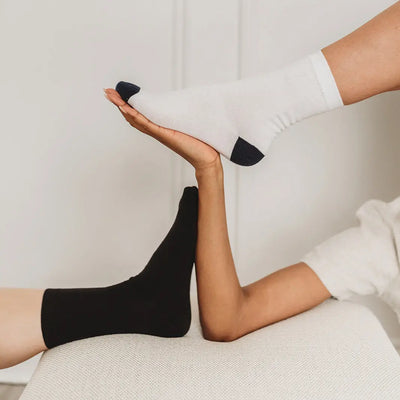 The Everyday Trouser Adult Socks - 98% Organic Cotton - Black, White, Navy, Q for Quinn™