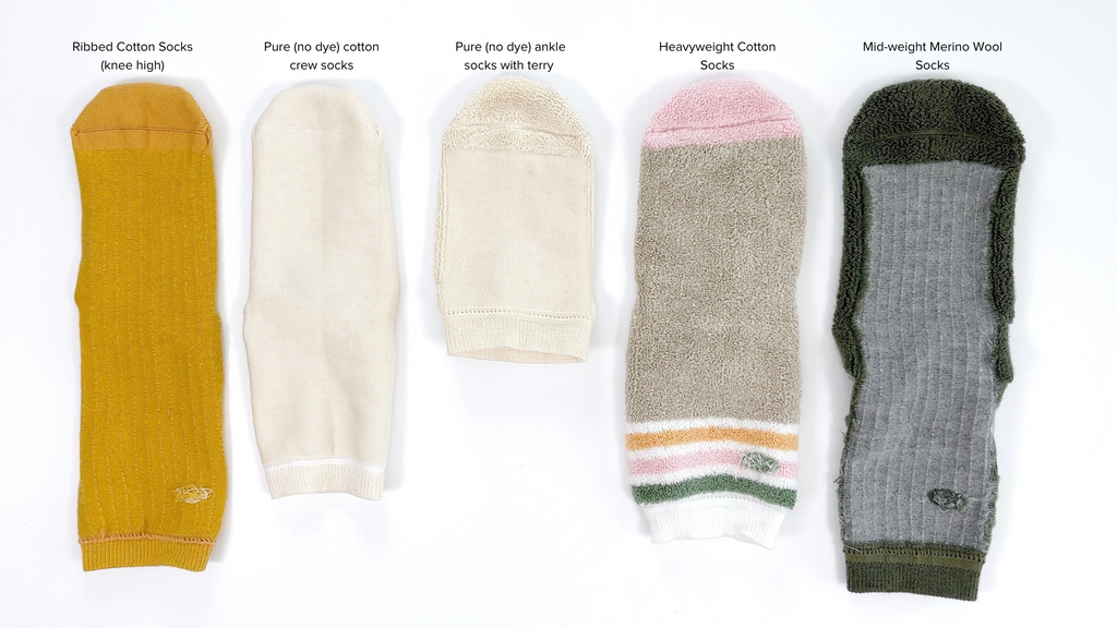 different types of socks - inside of socks