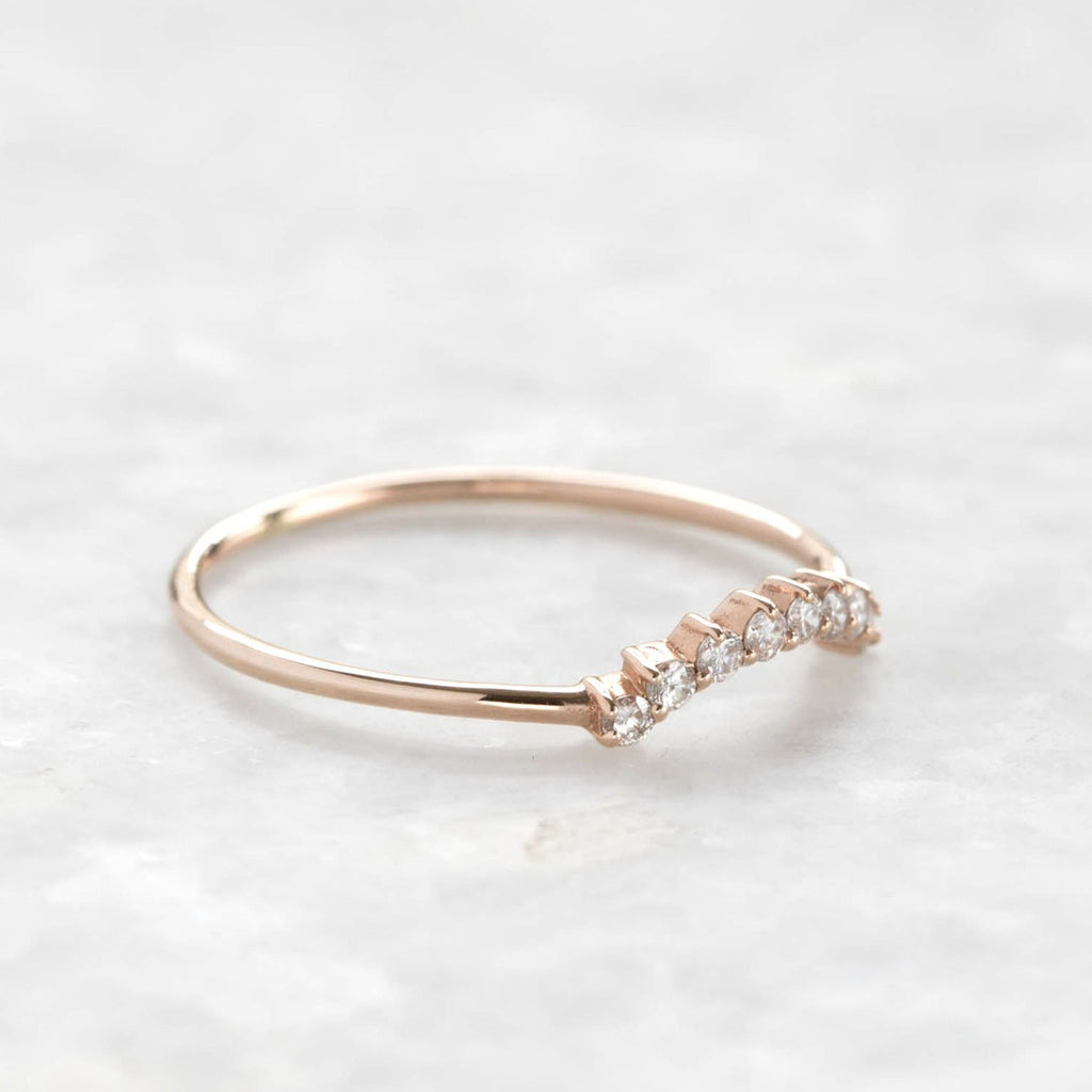 diamond cascade ring | The Golden Carrot