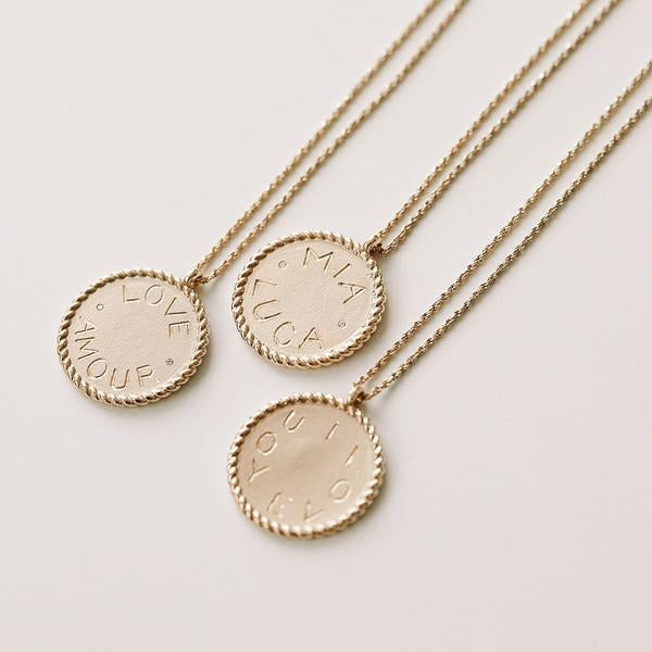 Small gold disc necklace, Choker gold necklace, Minimalist necklace, L –  Artisan Look