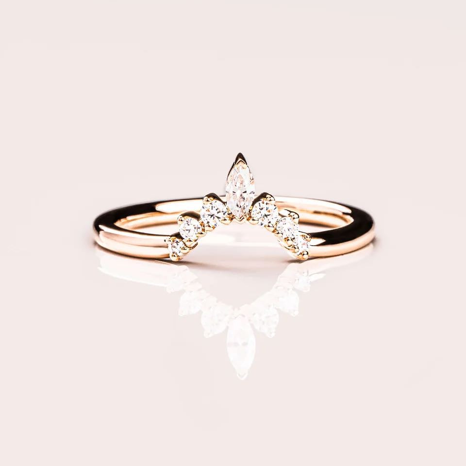 Moissanite wedding bands for aries