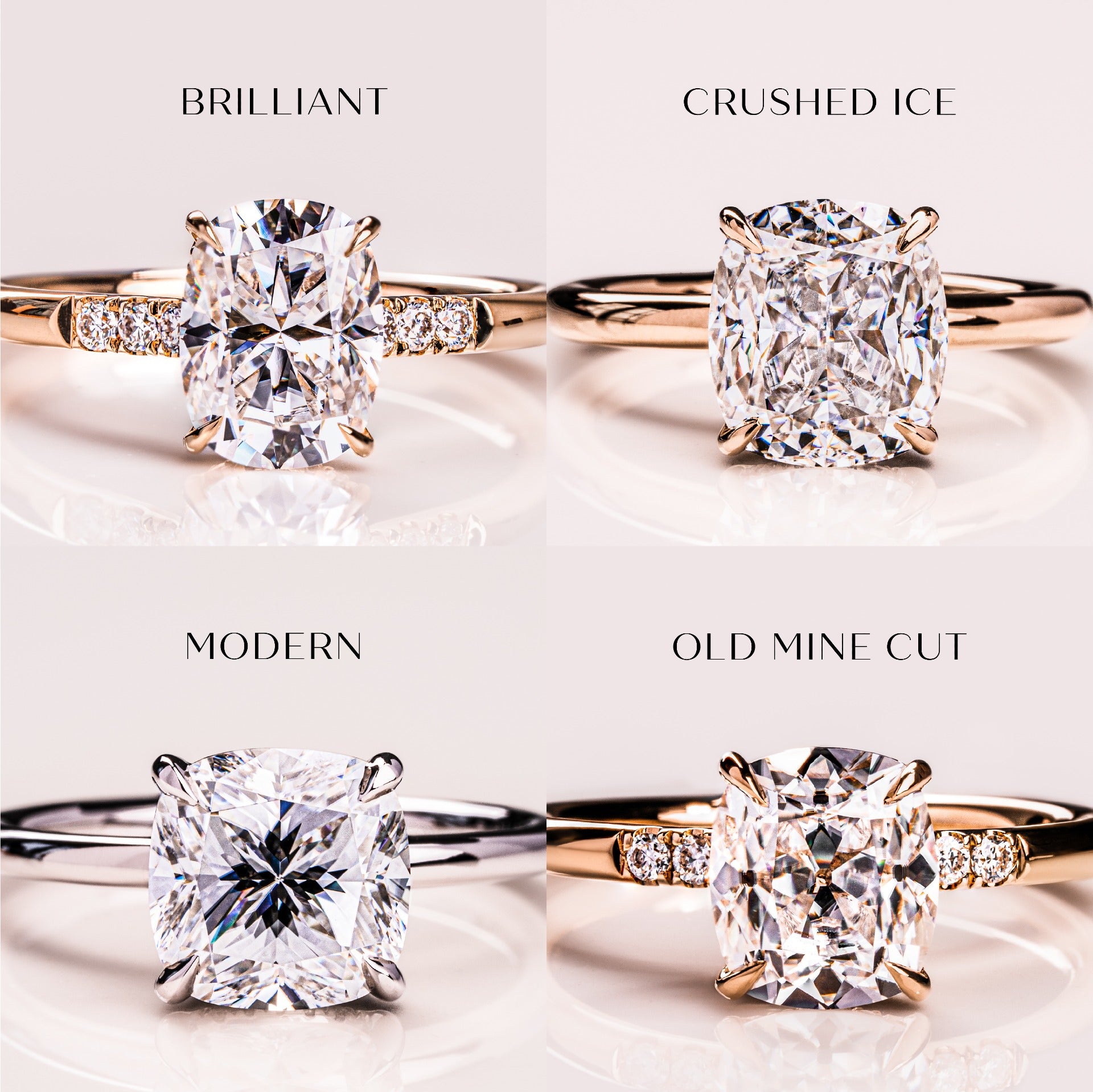 Cushion Moissanite Facet Patterns 