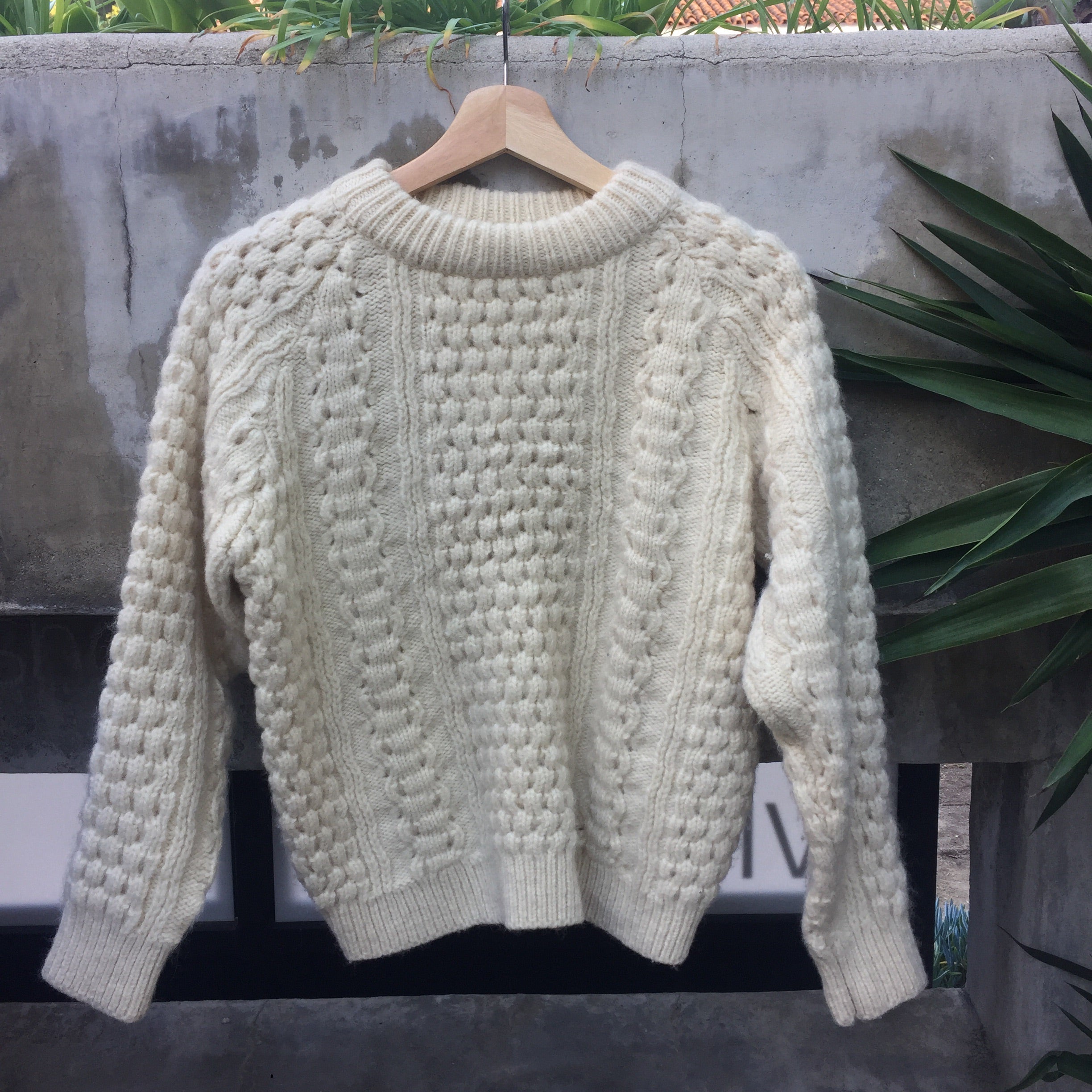 off white cable knit sweater