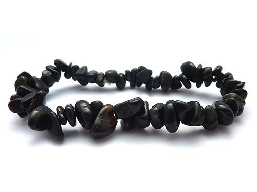 Single Strand Chip Bracelet - Black 