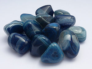 Agate - Dyed Blue Tumbled Stones 