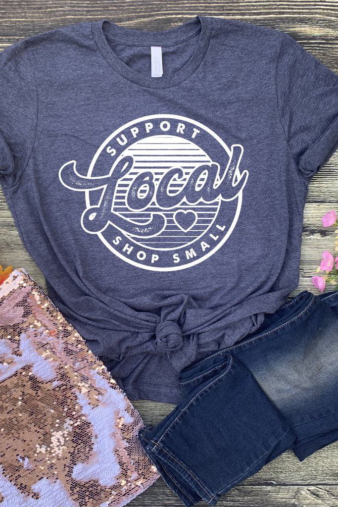SUPPORT LOCAL TEE- NAVY