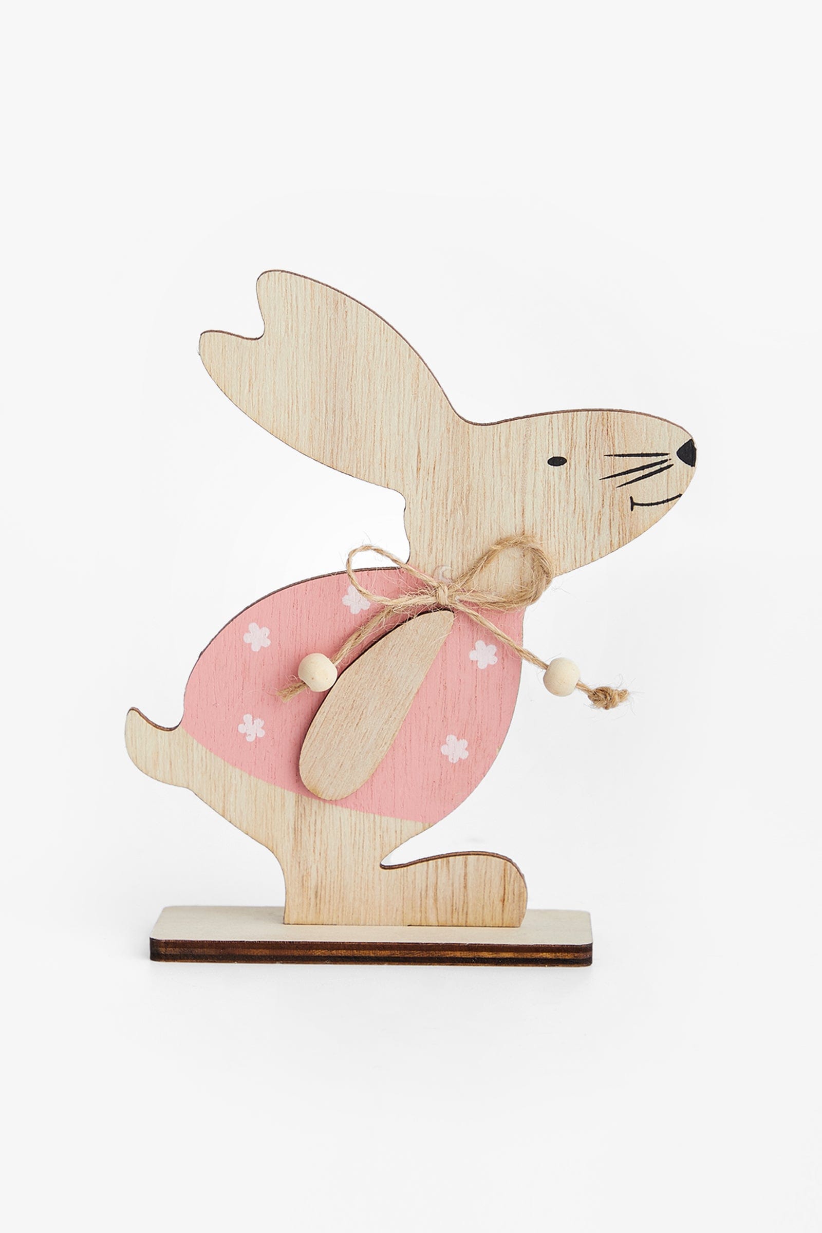 

Pink Wooden Easter Bunny Ornament