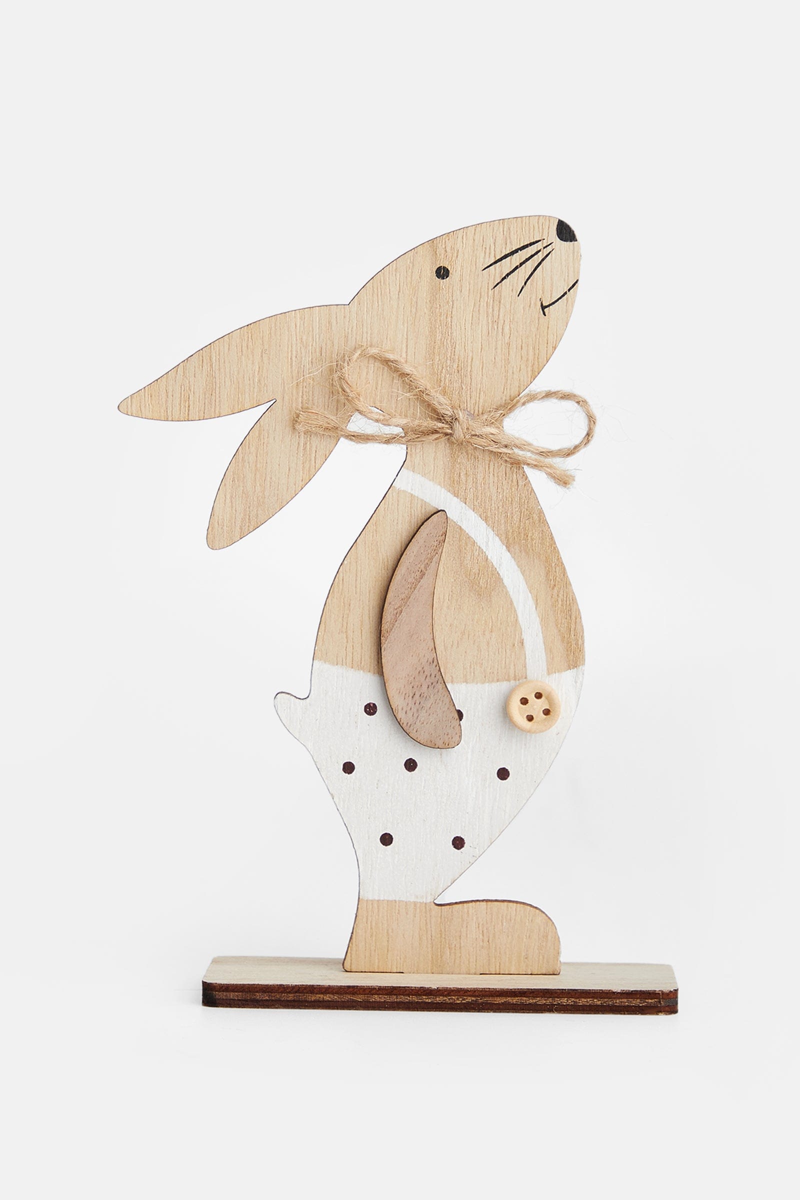 

White Wooden Easter Bunny Ornament