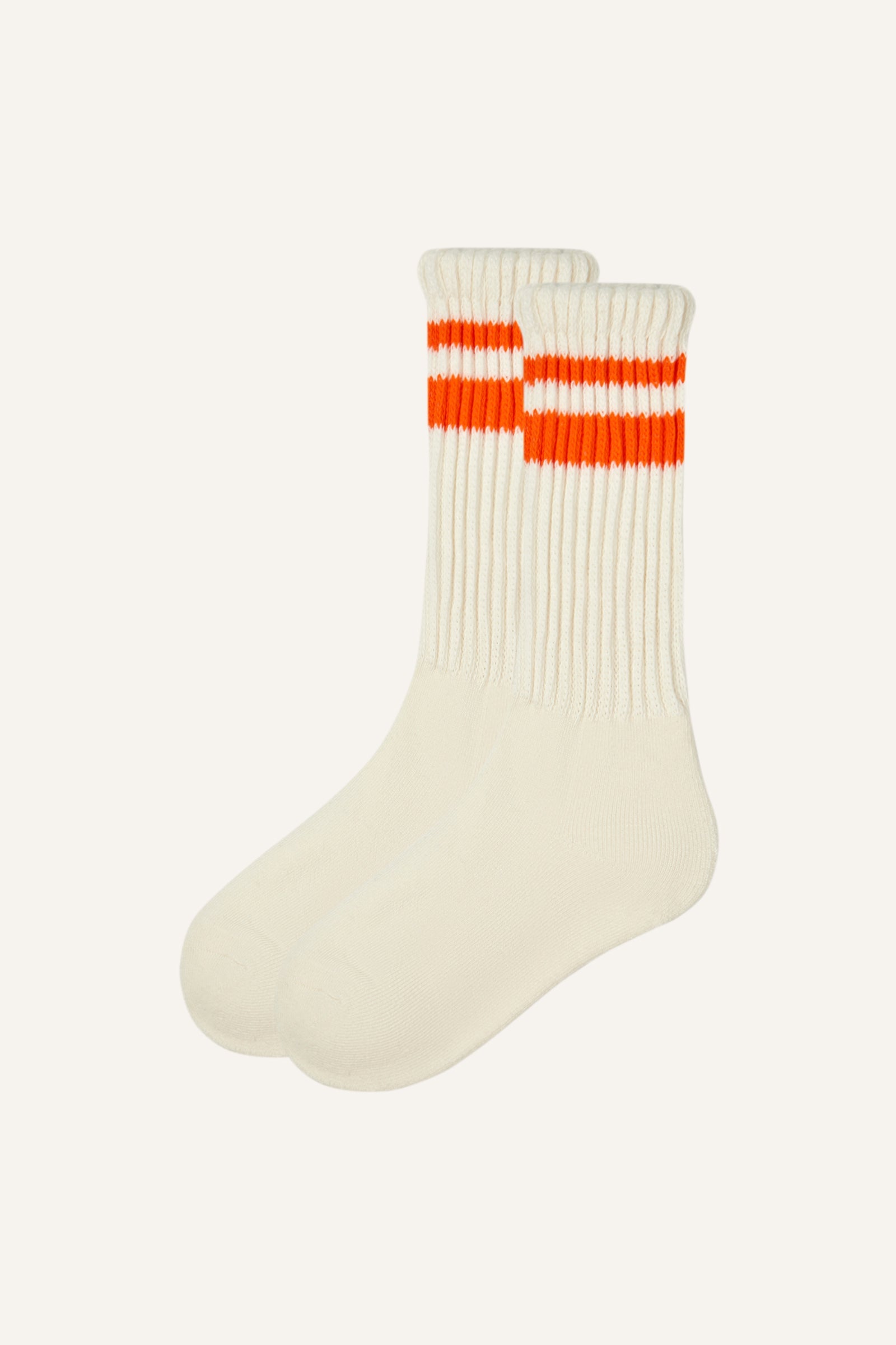 

Orange Striped Cotton Slouchy Socks