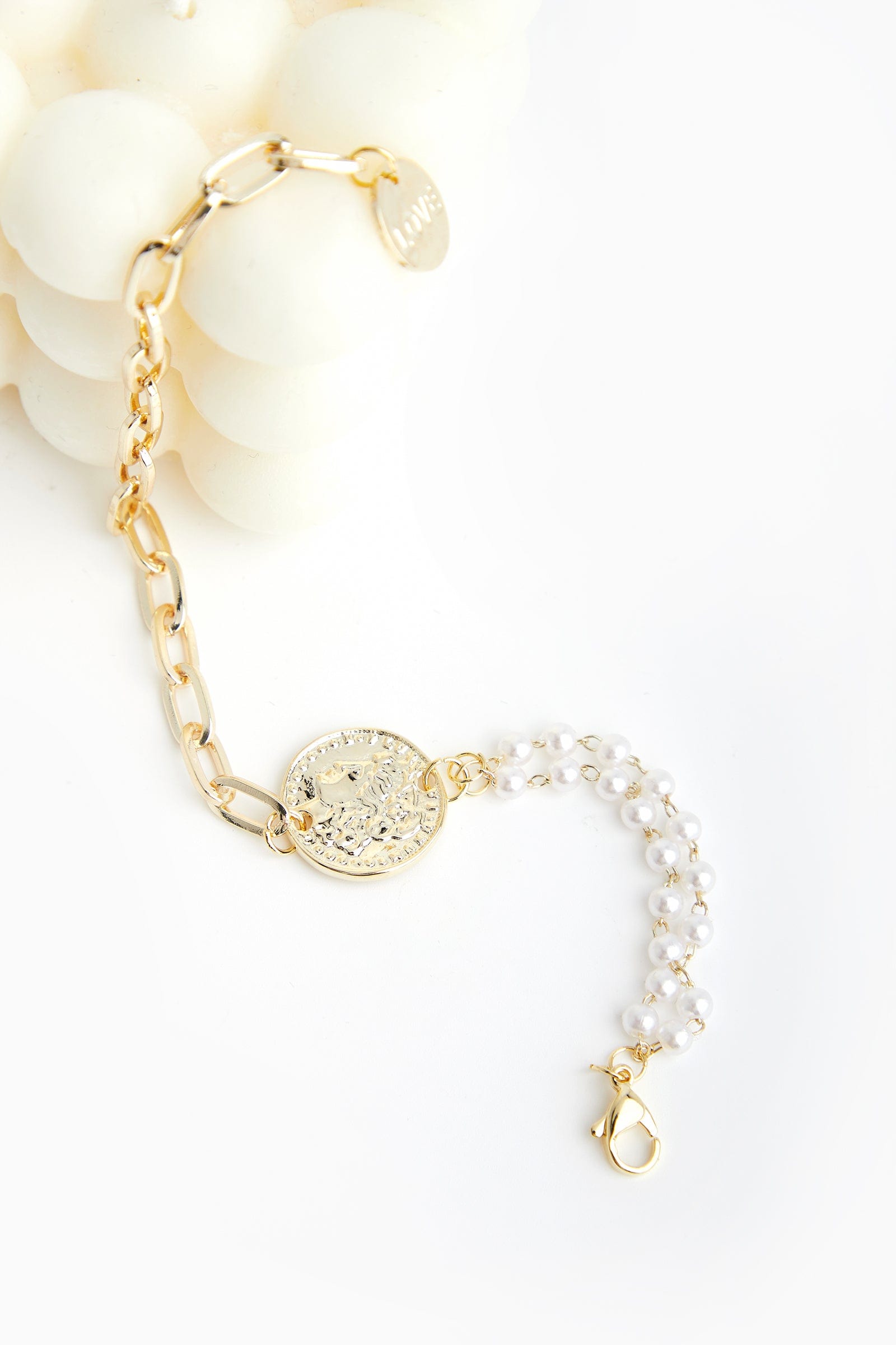 

Real Gold Plated Pearl Layered Bracelet