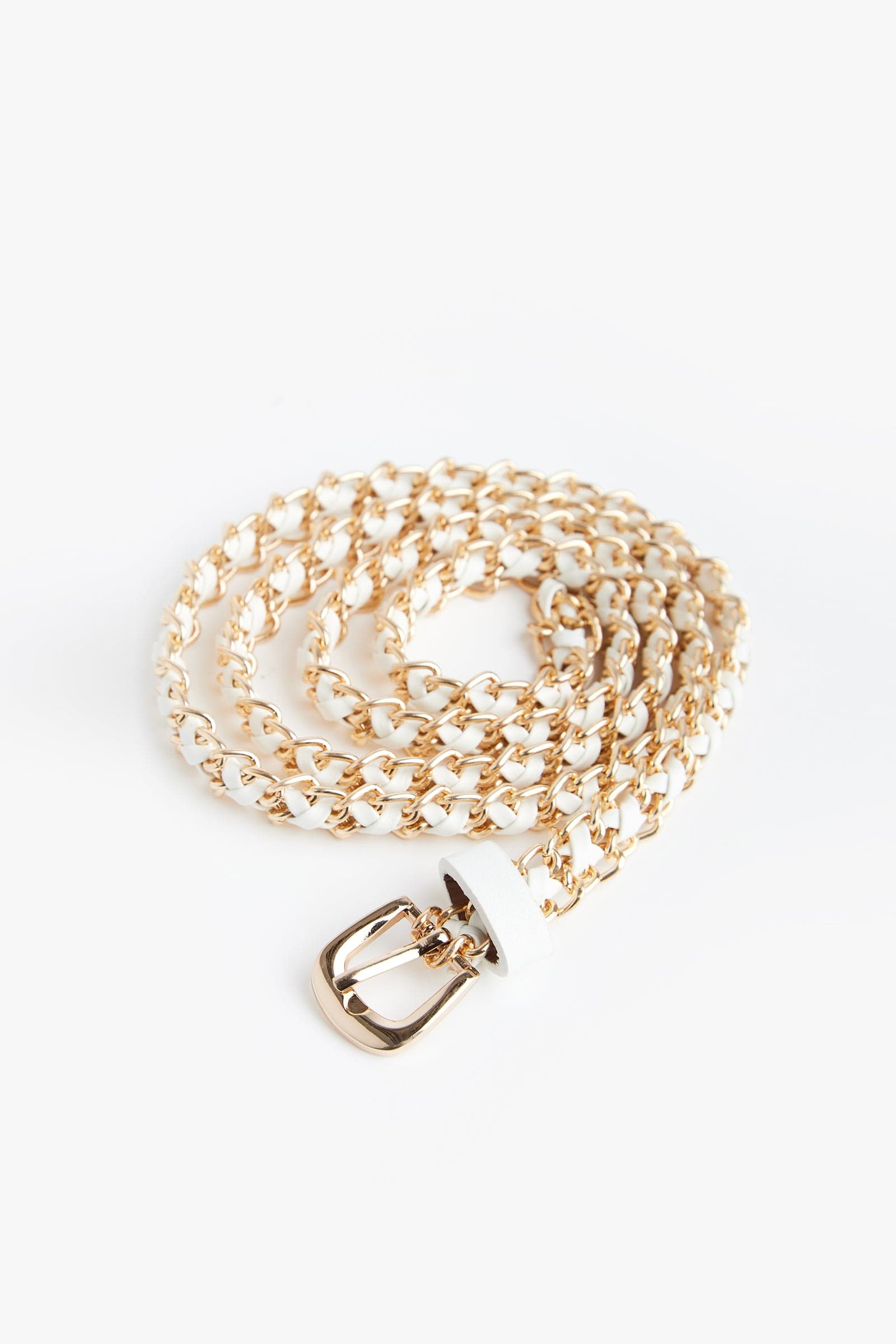 

White and Gold Chain Belt