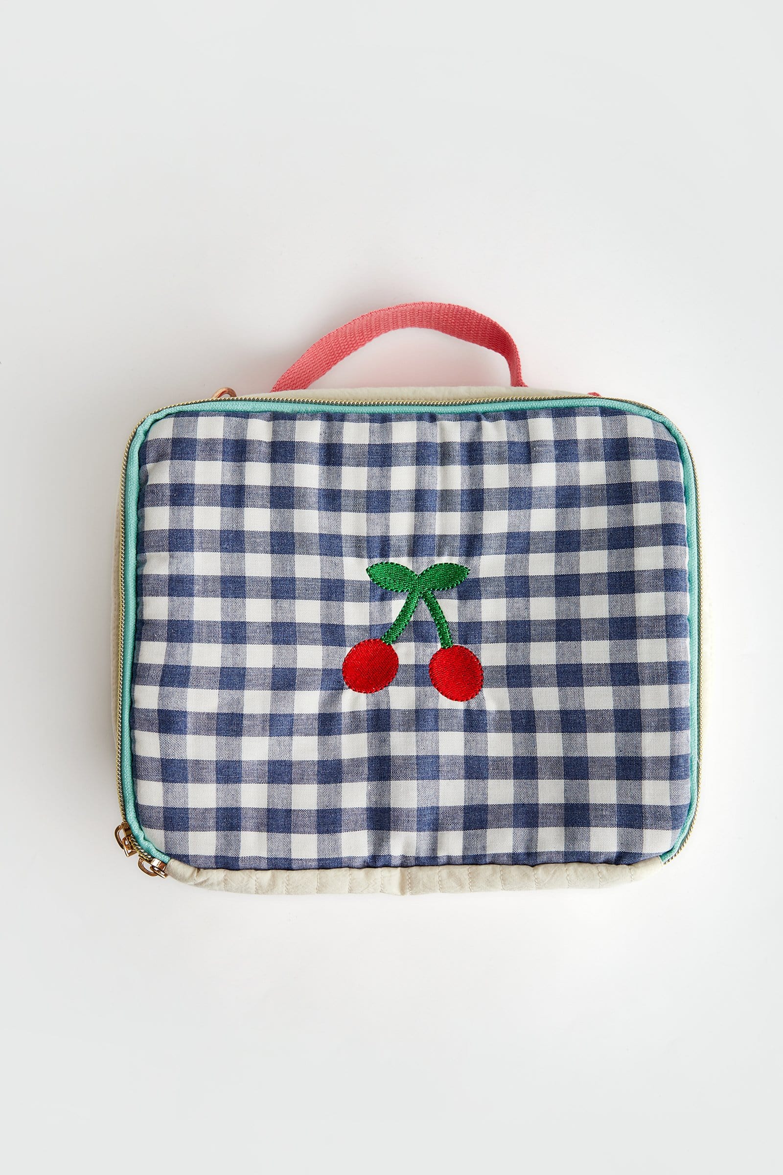 

J.ING Blue Embroidered Cherry Storage Bag
