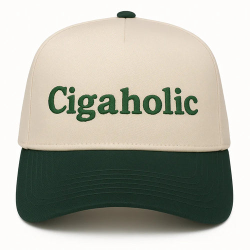 Cigaholic Hat Custom Embroidered Cig aholic Cap