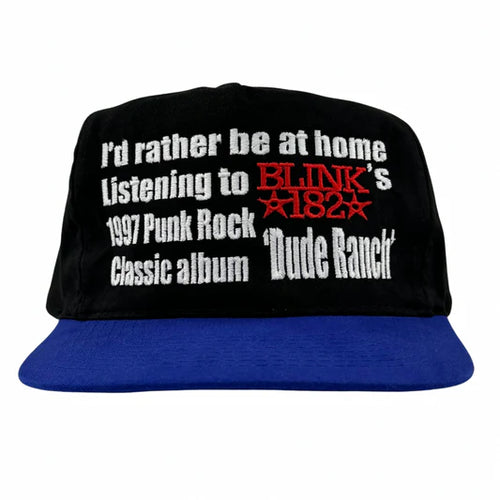 I’d Rather Be At Home Listening To Blink 182 Custom Embroidered Hat