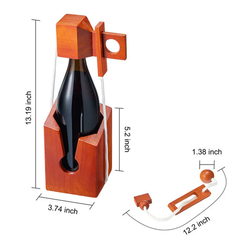 Wine Bottle Puzzle Game - 3D Wooden Wine Bottle Holder