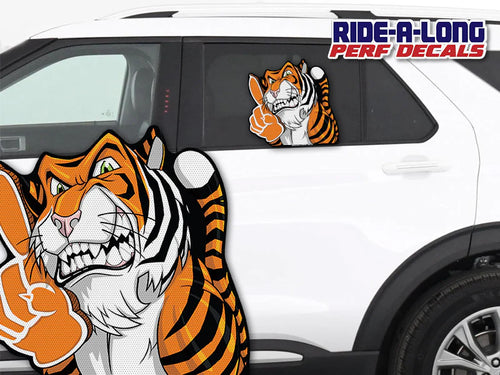 *NEW* Bengal Tiger Mascot #1 Foam Finger *RIDE A LONG* Perforated Decal