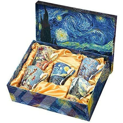 Van Gogh Bone China Set Of 5 Large Mugs